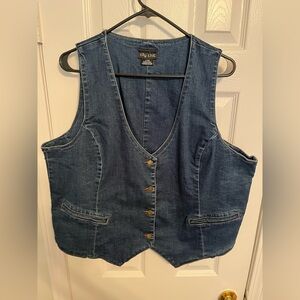 City Chic Dark Blue Denim Vest